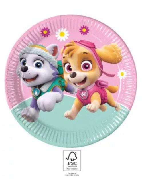 Mancs Őrjárat Skye and Everest papírtányér 8 DARABOS, 23 cm FSC