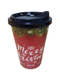   Merry Christmas, Boldog Karácsonyt pohár, műanyag 260 ml Nr1