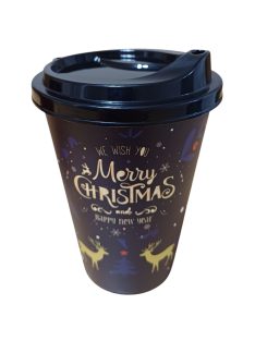   Merry Christmas, Boldog Karácsonyt pohár, műanyag 260 ml Nr2