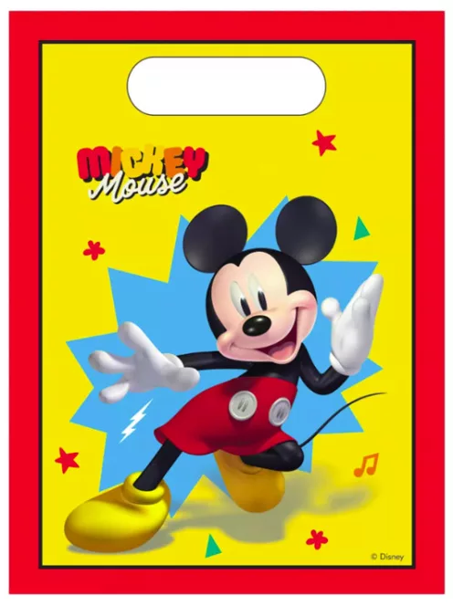 Mickey műanyag ajándéktasak, ajándékzacskó 6 db-os Nr1
