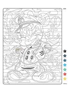 Disnery Mickey mozaik színező színkulcsok alapján - Kiddo foglalkoztató füzet