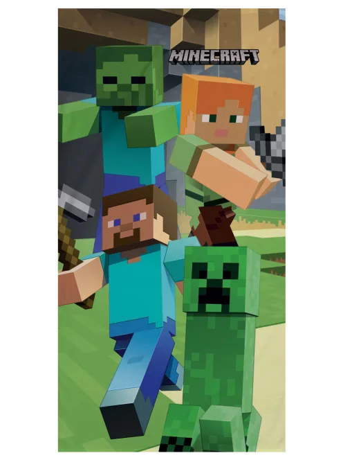 Minecraft fürdőlepedő, strandtörölköző 70x140 cm Nr 01