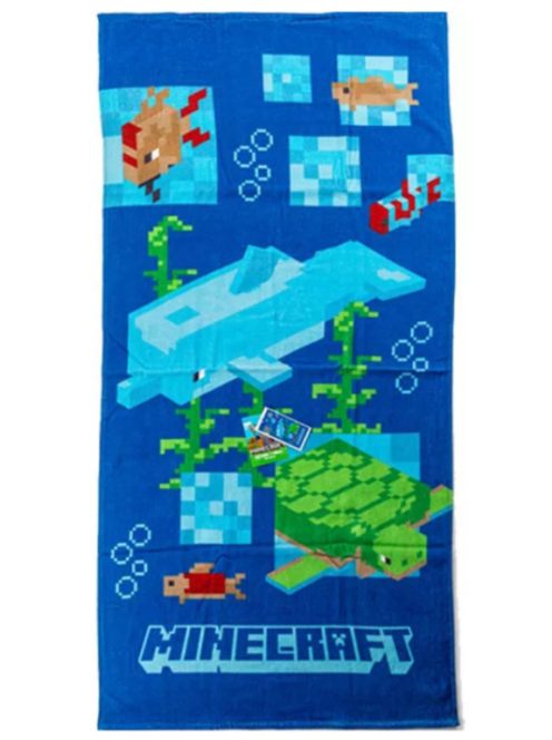Minecraft Aquatic fürdőlepedő, strand törölköző 70x140 cm