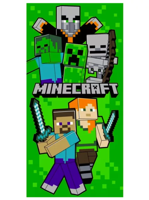 Minecraft fürdőlepedő, strandtörölköző 70x140 cm (Fast Dry) Nr 04
