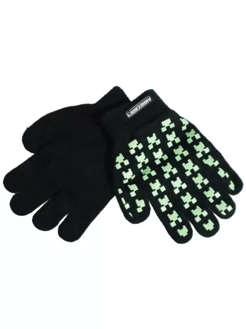 Minecraft Creeper Black gyerek kesztyű 4-8 év Nr4