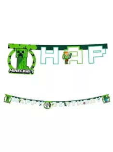 Minecraft Happy Birthday felirat FSC 2 méter Nr1