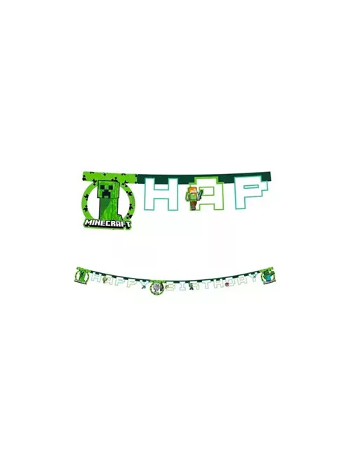 Minecraft Happy Birthday felirat FSC 2 méter Nr1
