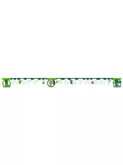 Minecraft Happy Birthday felirat FSC 2 méter Nr1
