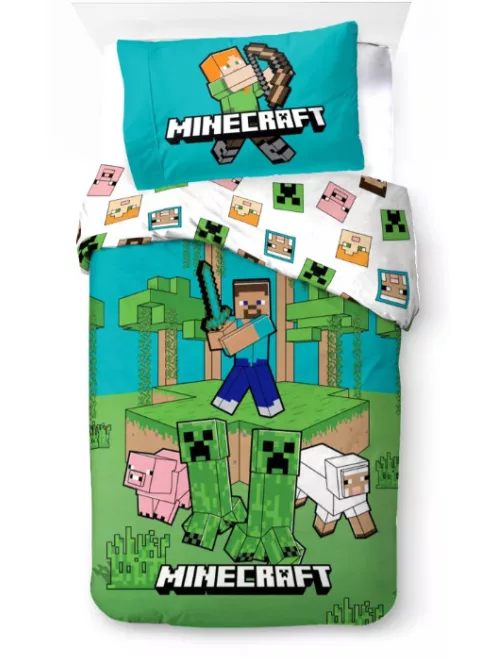 Minecraft Jungle Explore ágyneműhuzat 140×200cm, 70×90 cm