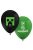 Minecraft Green léggömb, lufi 8 db-os