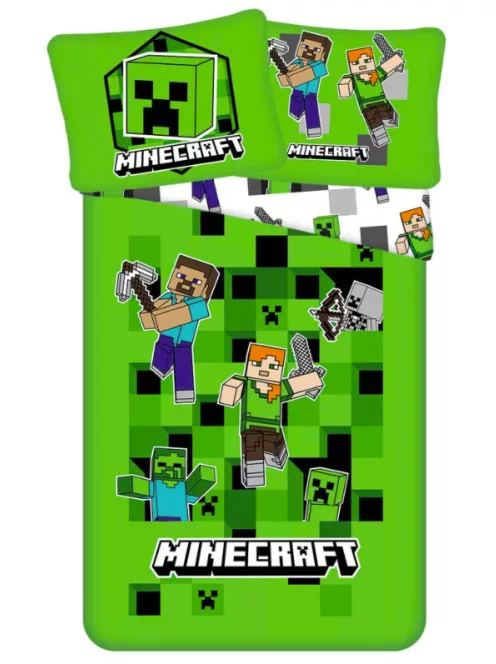 Minecraft ágyneműhuzat 140×200 cm, 70×90 cm microfibre /microfiber Nr 01