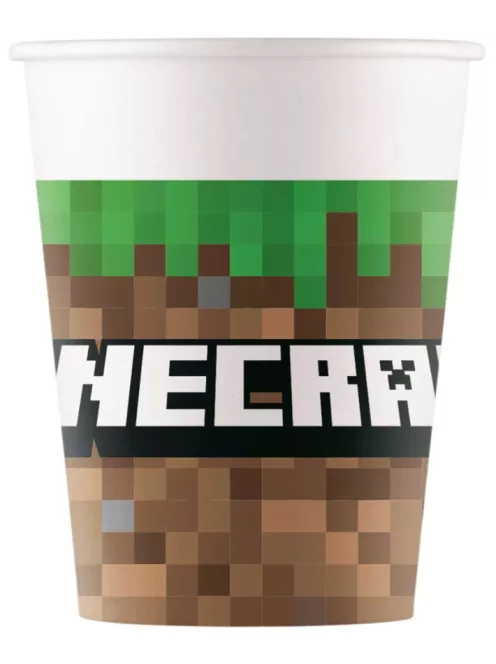 Minecraft papír pohár 8 DARABOS 200 ml FSC Nr1