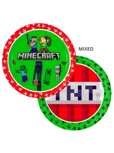   Minecraft papírtányér, party tányér 8 DARABOS, 23 cm FSC Nr1