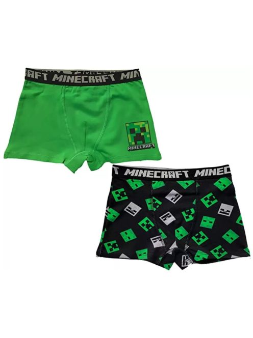 Minecraft Green gyerek boxeralsó 2 darab/csomag 6 év, 8 év, 10 év, 12 év