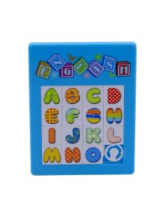 Mini tologatós kirakós játék betűk 7x9 cm - kék