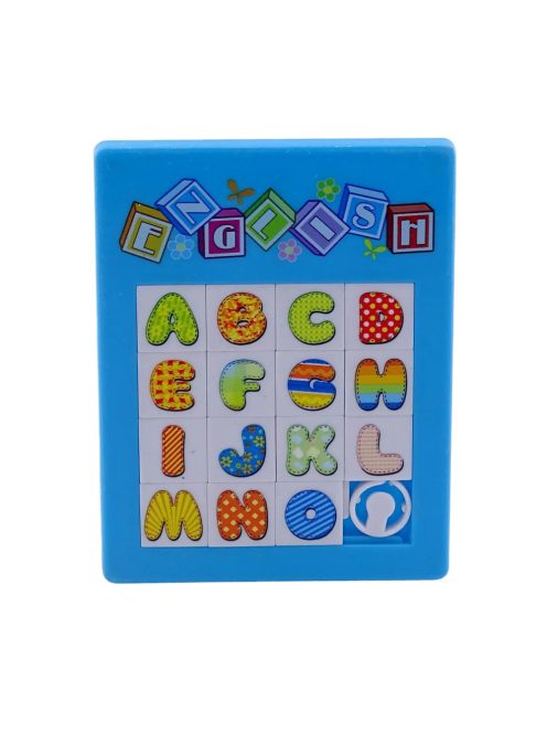 Mini tologatós kirakós játék betűk 7x9 cm - kék