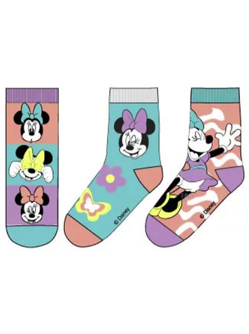 Minnie gyerek bokazokni 3 pár/csomag 23-34 Nr3