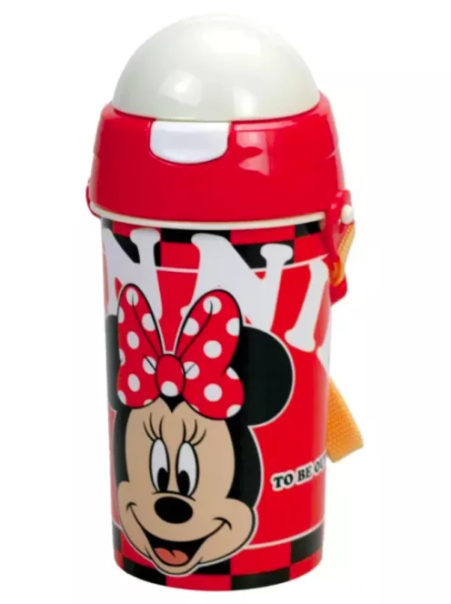 Minnie műanyag szívószálas kulacs akasztóval 500 ml Nr 02