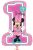 Disney Minnie Pink Első születésnap fólia lufi 71 cm