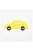 Óvodai jel selyemre hímzett - Autó sárga