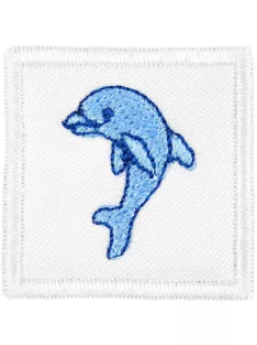   Ovis jel, Bölcsis jel, felvarrható, textilragasztóval felragasztható - Delfin (5 DARABTÓL RENDELHETŐ)