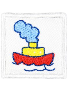   Ovis jel, Bölcsis jel, felvarrható, textilragasztóval felragasztható - Gőzhajó