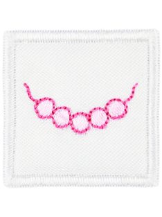   Ovis jel, Bölcsis jel, felvarrható, textilragasztóval felragasztható - Gyöngysor rózsaszín