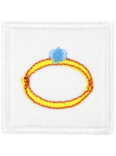   Ovis jel, Bölcsis jel, felvarrható, textilragasztóval felragasztható - Gyűrű