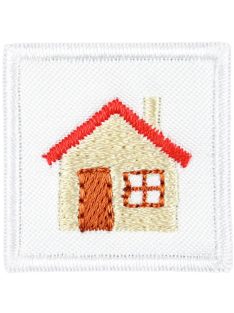   Ovis jel, Bölcsis jel, felvarrható, textilragasztóval felragasztható - Házikó