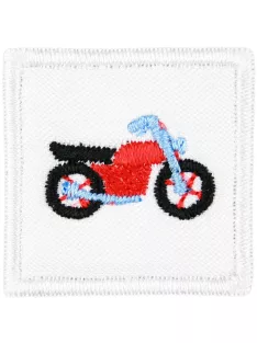   Ovis jel, Bölcsis jel, felvarrható, textilragasztóval felragasztható - Motor (5 DARABTÓL RENDELHETŐ)