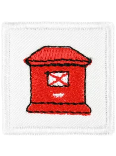   Ovis jel, Bölcsis jel, felvarrható, textilragasztóval felragasztható - Postaláda (5 DARABTÓL RENDELHETŐ)