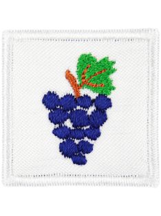   Ovis jel, Bölcsis jel, felvarrható, textilragasztóval felragasztható - Szőlő kék