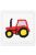 Óvodai jel selyemre hímzett - Traktor