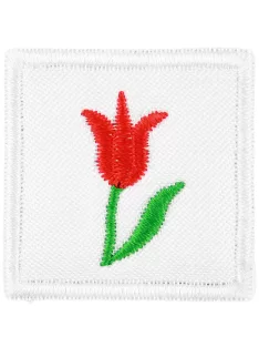   Ovis jel, Bölcsis jel, felvarrható, textilragasztóval felragasztható - Tulipán (5 DARABTÓL RENDELHETŐ)