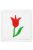 Óvodai jel selyemre hímzett - Tulipán