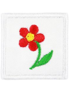   Ovis jel, Bölcsis jel, felvarrható, textilragasztóval felragasztható - Virág szárral