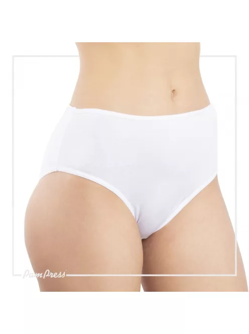PamPress fehér női magasított derekú bugyi - XL méret