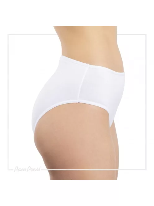 PamPress fehér női magasított derekú bugyi - XL méret