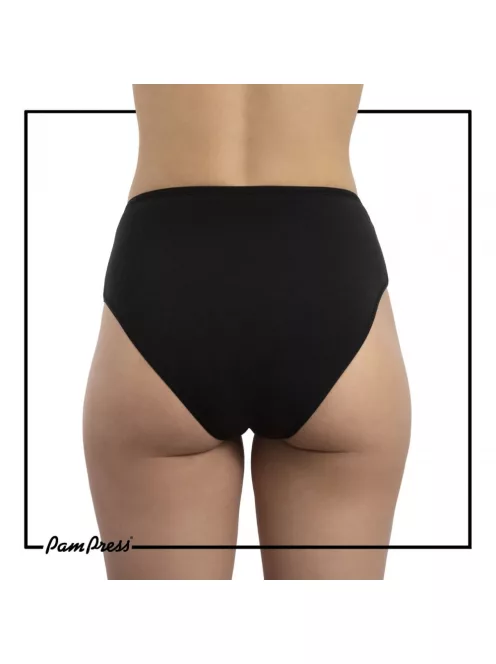 PamPress fekete női magasított derekú bugyi - XL méret