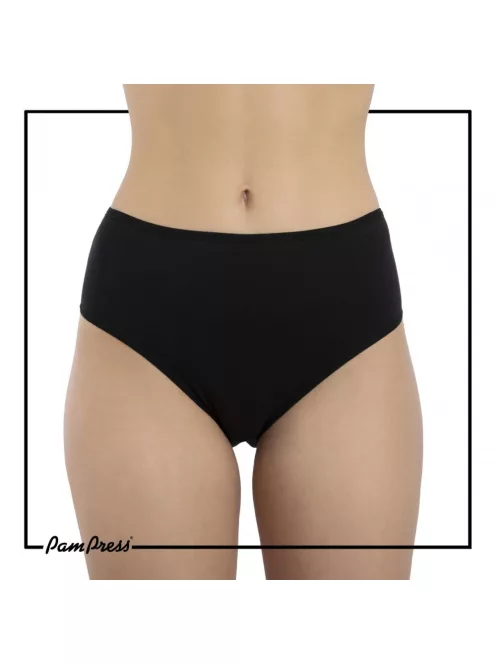 PamPress fekete női magasított derekú bugyi - XL méret