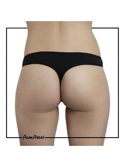 PamPress fekete női tanga - S méret
