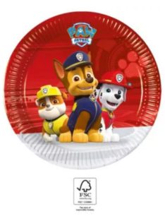   Paw Patrol Ready For Action Mancs Őrjárat papírtányér 8 DARABOS, 20 cm FSC