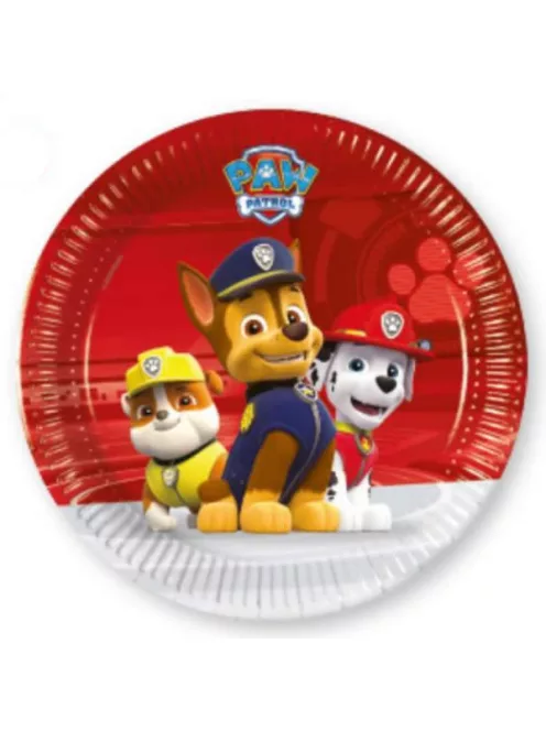 Paw Patrol Ready For Action Mancs Őrjárat papírtányér 8 DARABOS, 20 cm FSC Nr5
