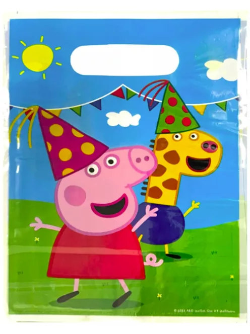 Peppa műanyag ajándéktasak, ajándékzacskó 6 db-os Nr1