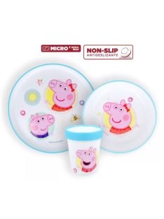  Peppa malac csúszásmentes étkészlet, micro műanyag szett