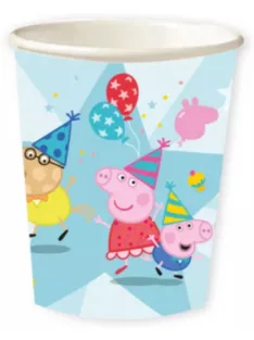 Peppa malac Celebration papír pohár 8 DARABOS 250 ml Nr3