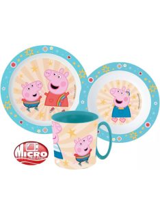   Peppa malac Kindness étkészlet, micro műanyag szett 350 ml-es bögrével