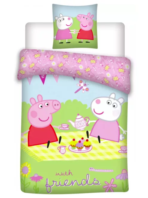 Peppa gyerek, ovis ágyneműhuzat 100×135 cm, 40×60 cm Nr 11
