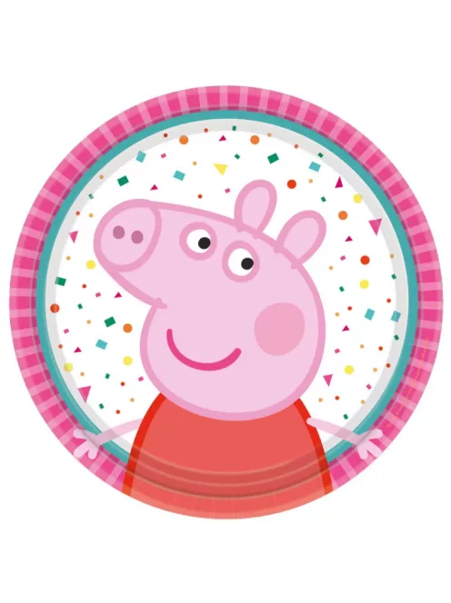 Peppa papírtányér, party tányér 8 DARABOS, 18 cm Nr2