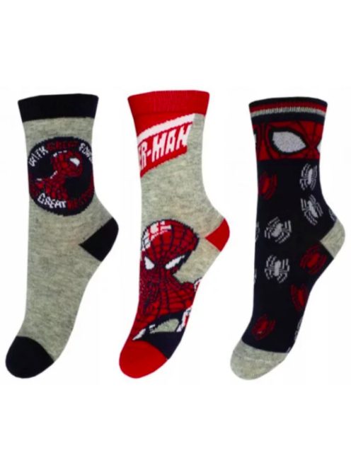 Pókember gyerek bokazokni 3 pár/csomag 23-34 Nr2